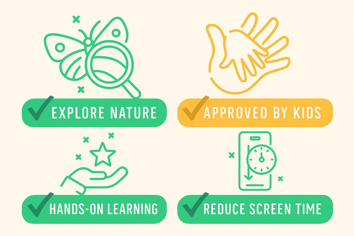 ExploreBuddy™ Kids Digital Microscope — 1000× Zoom | Screen, Photos & Videos