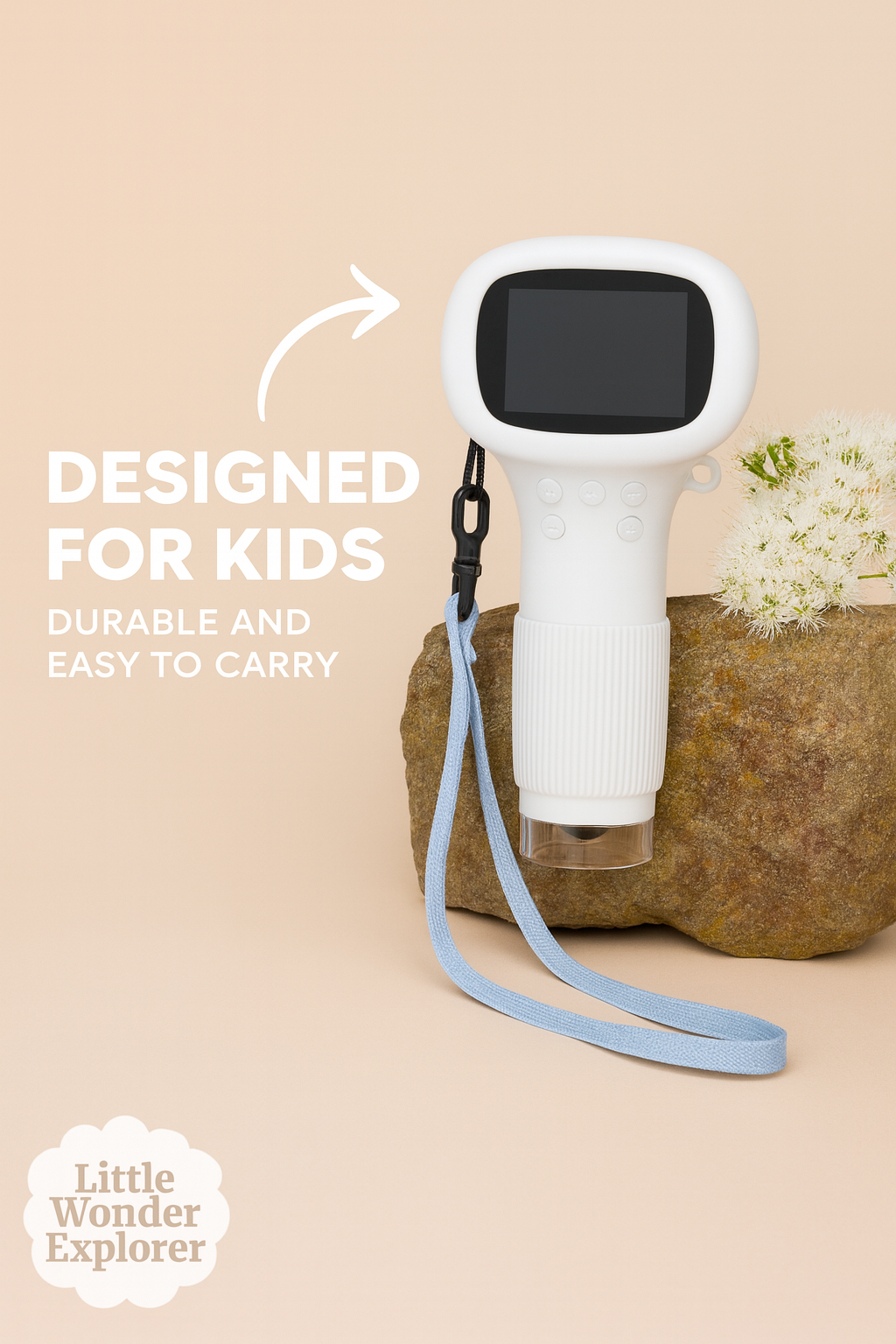 ExploreBuddy™ Kids Digital Microscope — 1000× Zoom | Screen, Photos & Videos